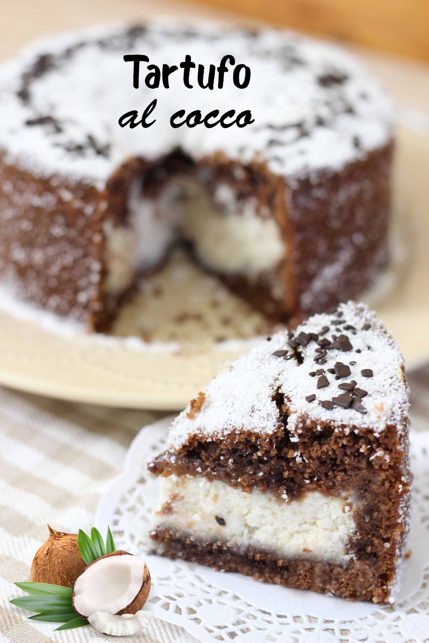 Torta tartufo al cocco con cuore a sorpresa - Step 9