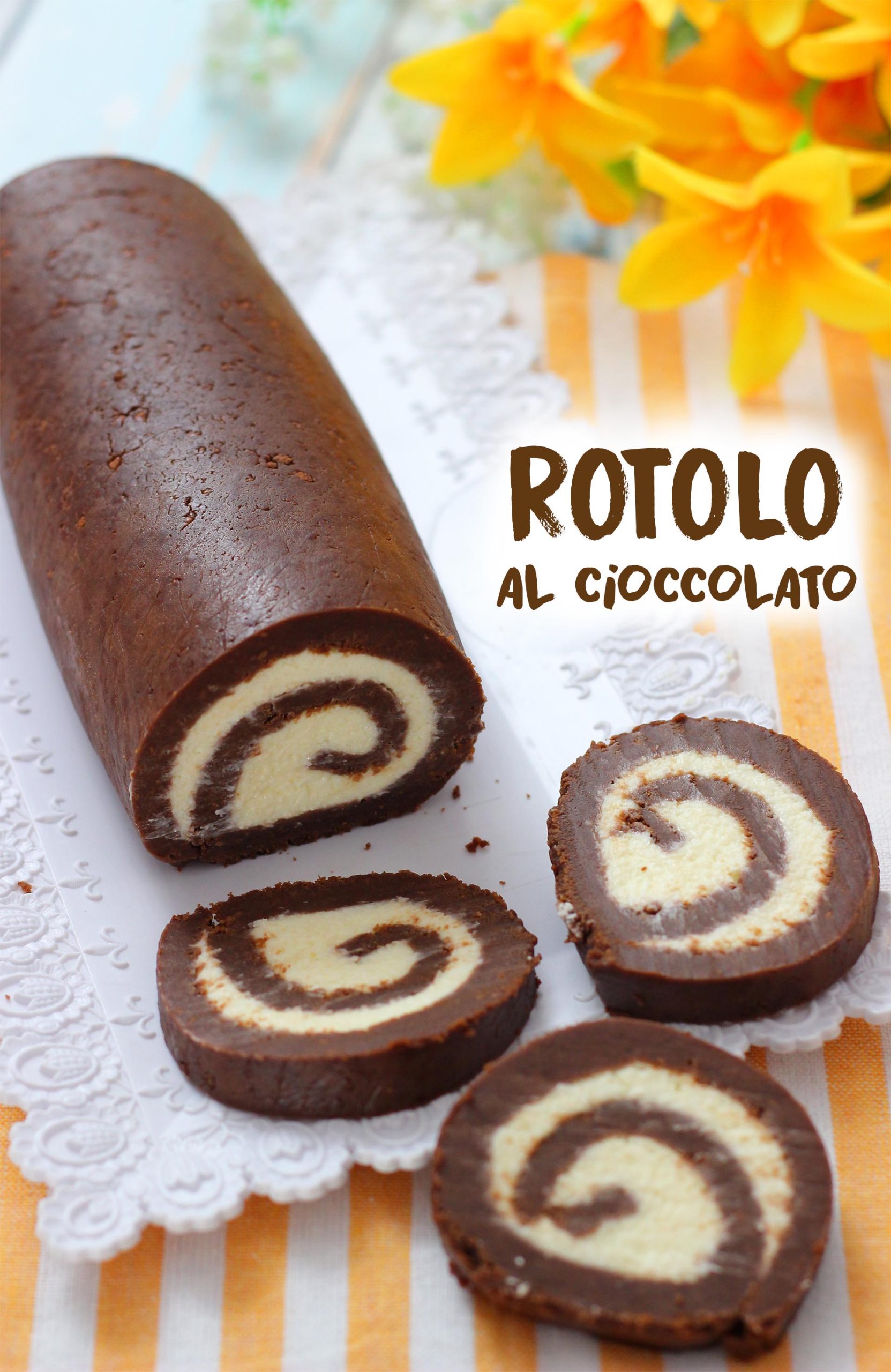 Rotolo al cioccolato senza cottura - Step 16