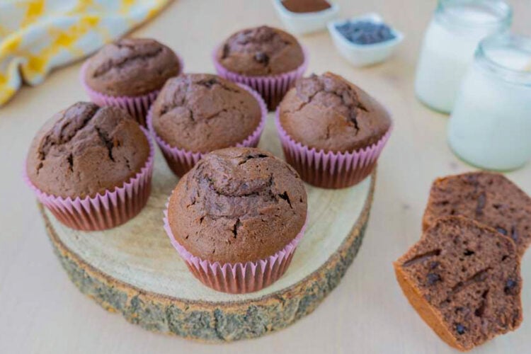 Muffin yogurt e cioccolato