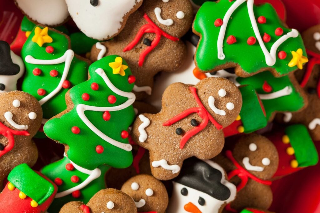 decorare i biscotti di Natale