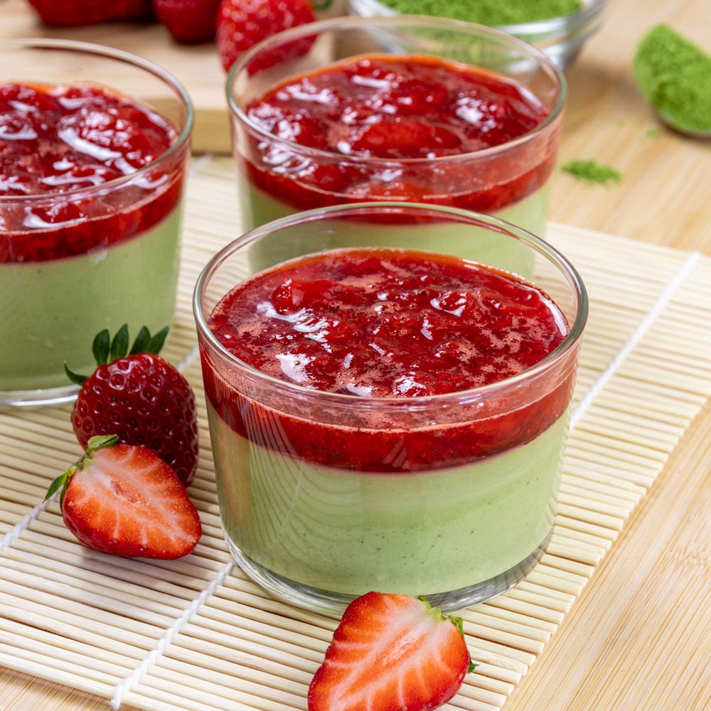 panna cotta al tè verde