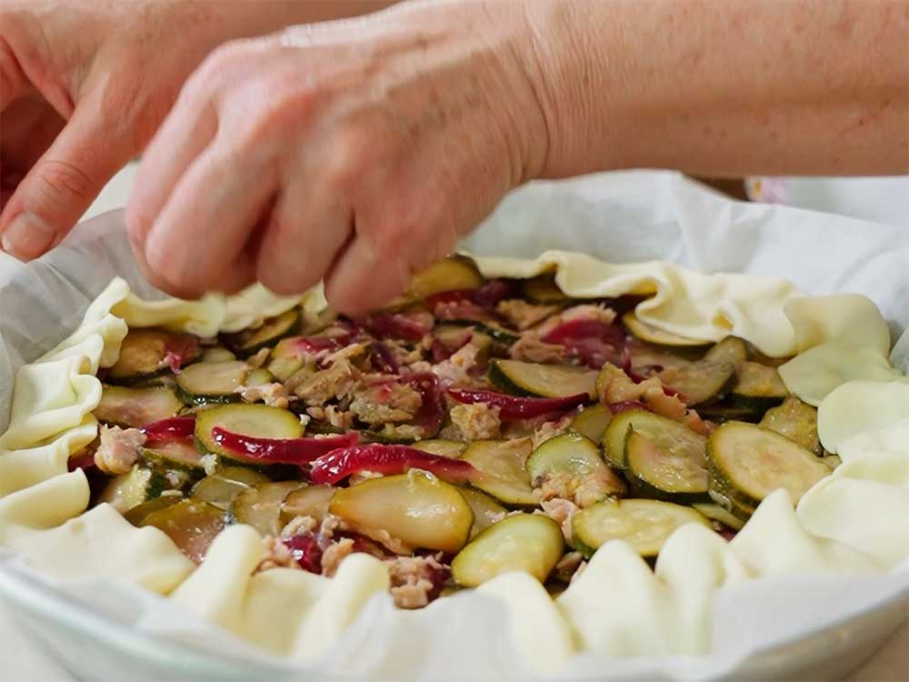 Torta di sfoglia zucchine, tonno e limone - Step 9