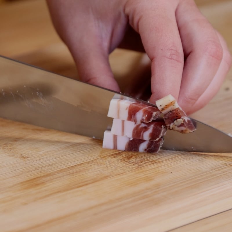 Pasta porri, piselli e pancetta - Step 2