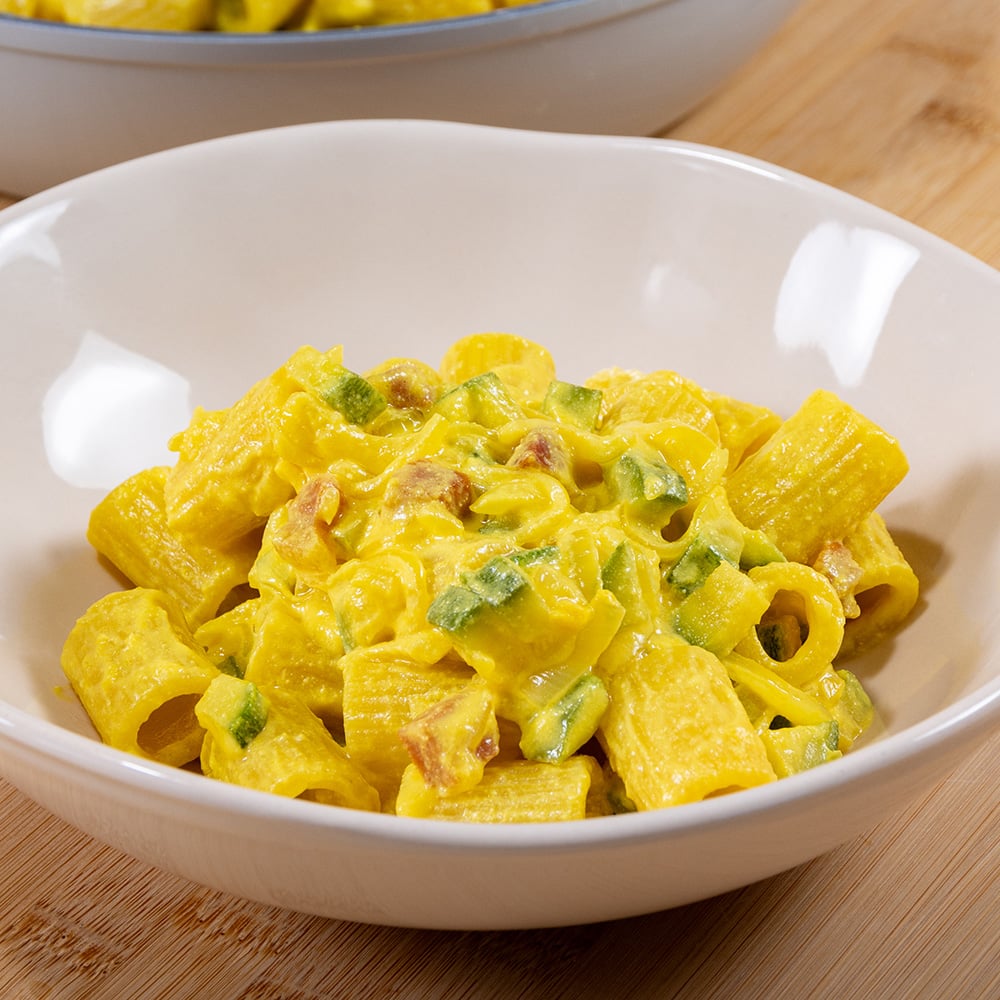 pasta zucchine ricotta e zafferano