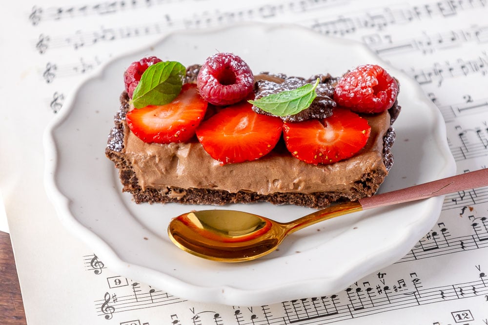 crostata cioccolato e fragole