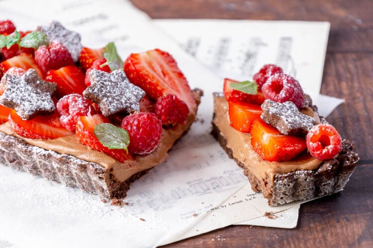 Crostata cioccolato e fragole