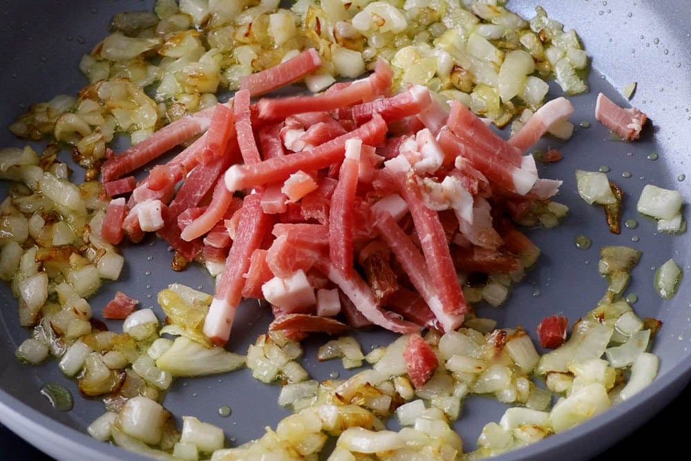 Pasta speck e zafferano - Step 2