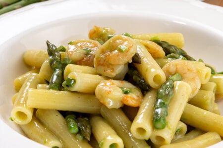 Pasta asparagi e gamberetti