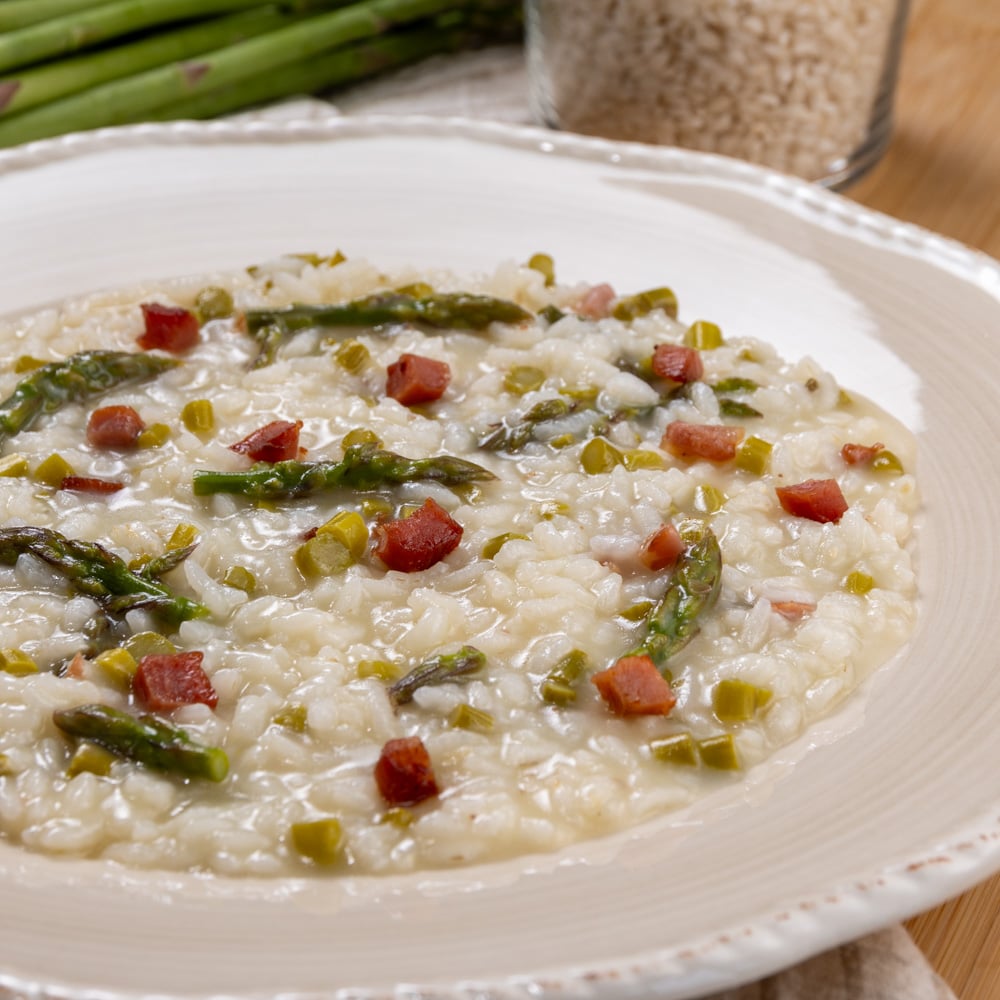 risotto asparagi e speck