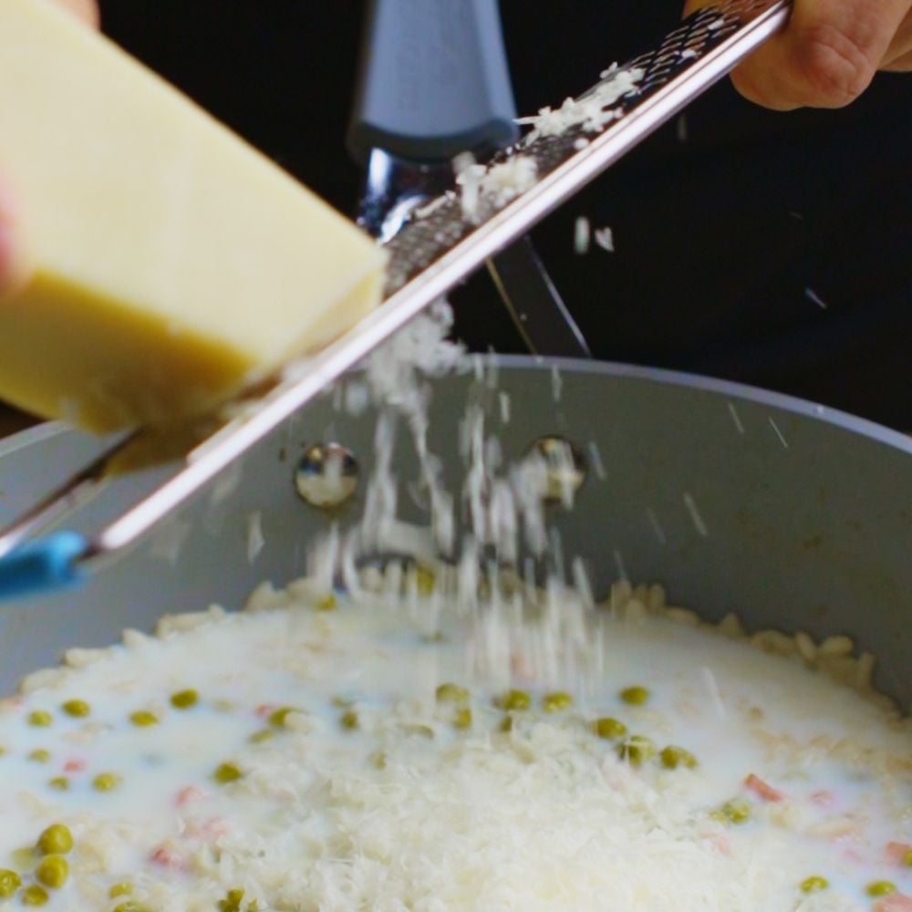 Risotto prosciutto e piselli - Step 8