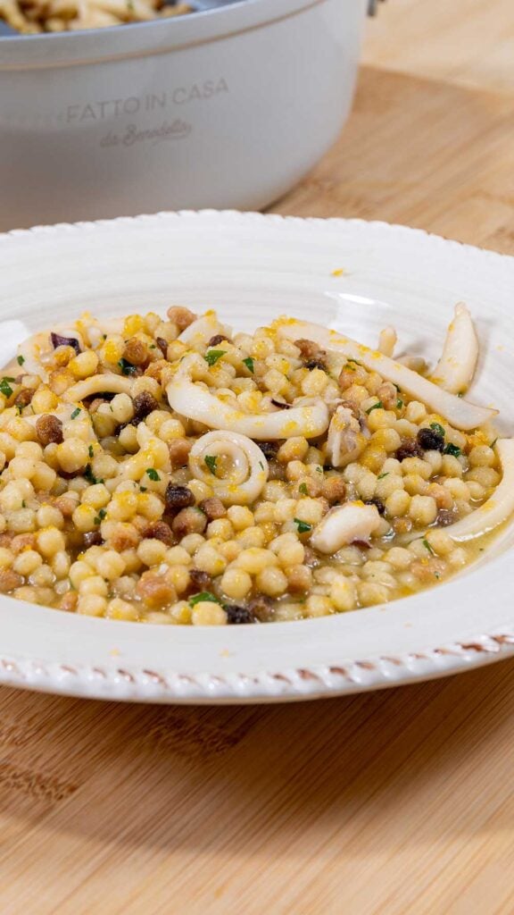 Fregula con seppie e bottarga - Step 11