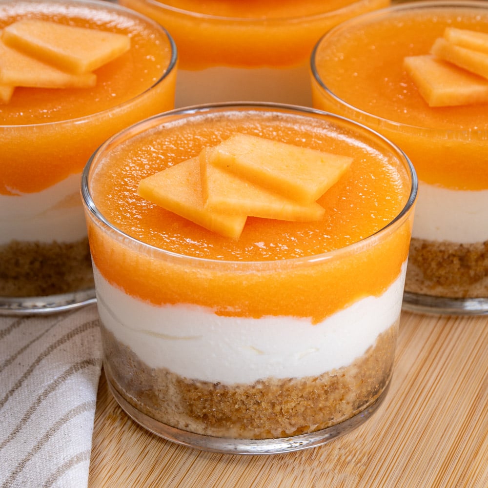 mini cheesecake al melone