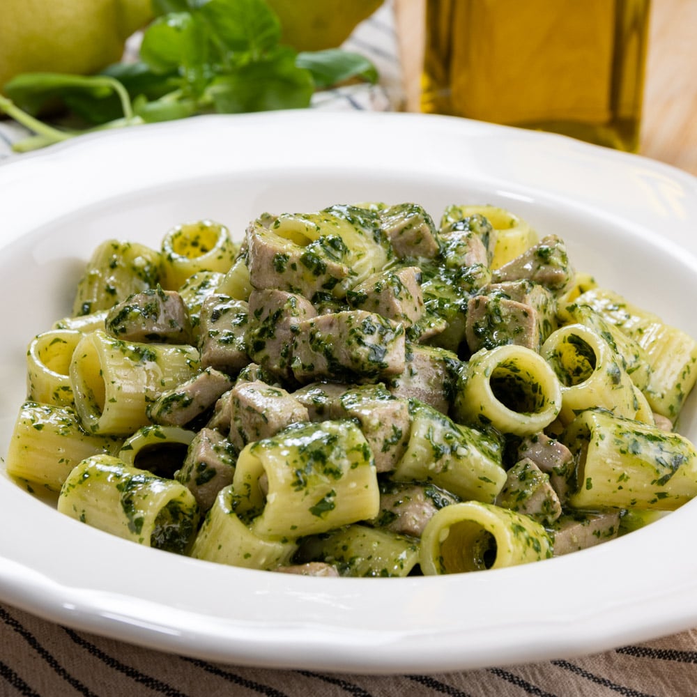 pasta pesto e tonno