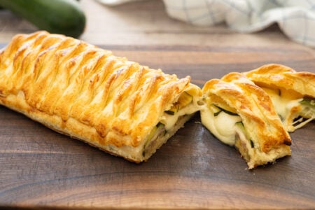 Strudel salato prosciutto e zucchine