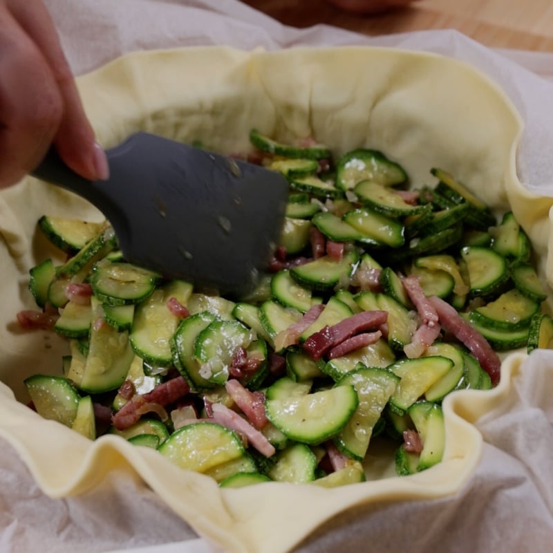 Torta salata zucchine e speck - Step 9