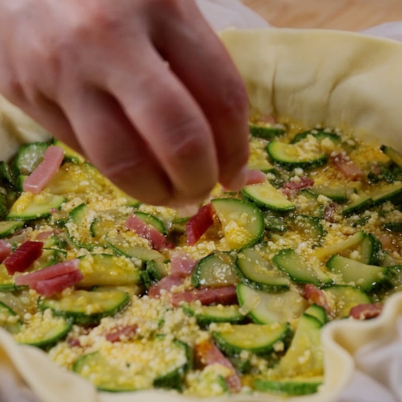 Torta salata zucchine e speck - Step 11