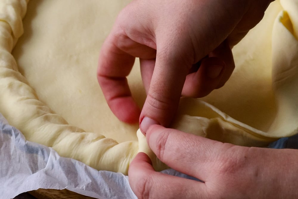 Torta della nonna con pasta sfoglia - Step 9