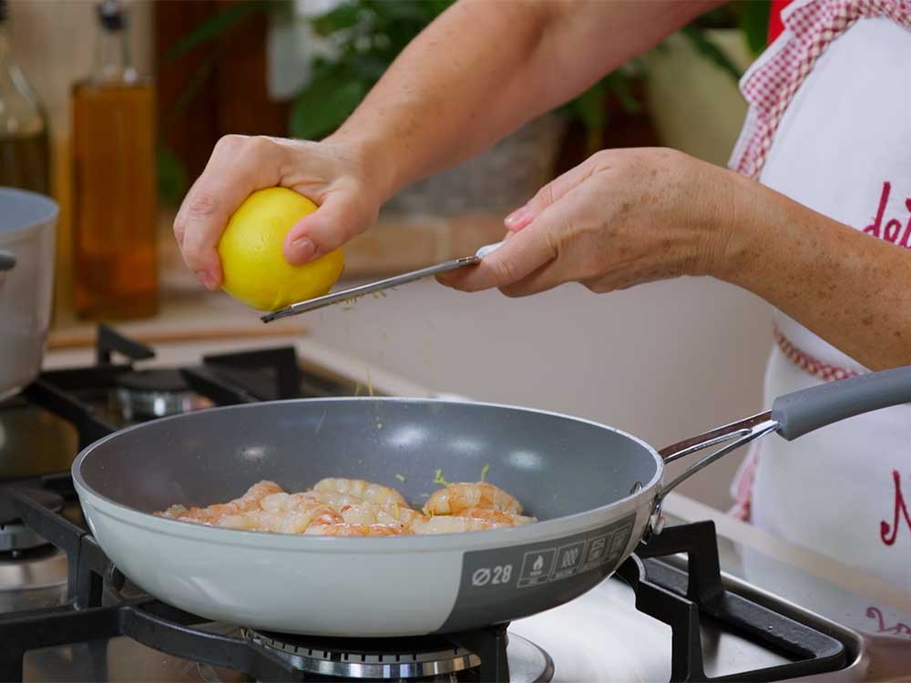 Calamarata gamberi e limone - Step 4