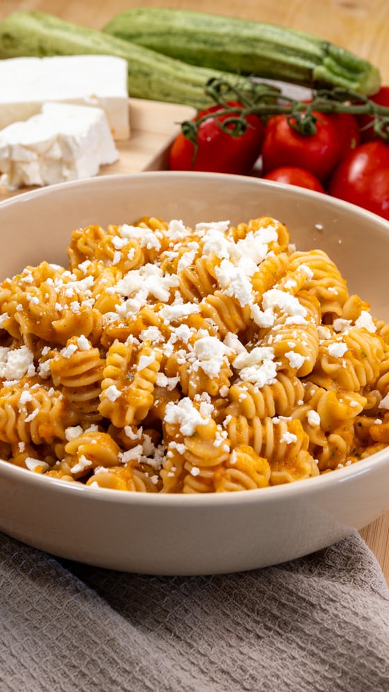 Pasta con crema di verdure estive arrosto e feta - Step 10