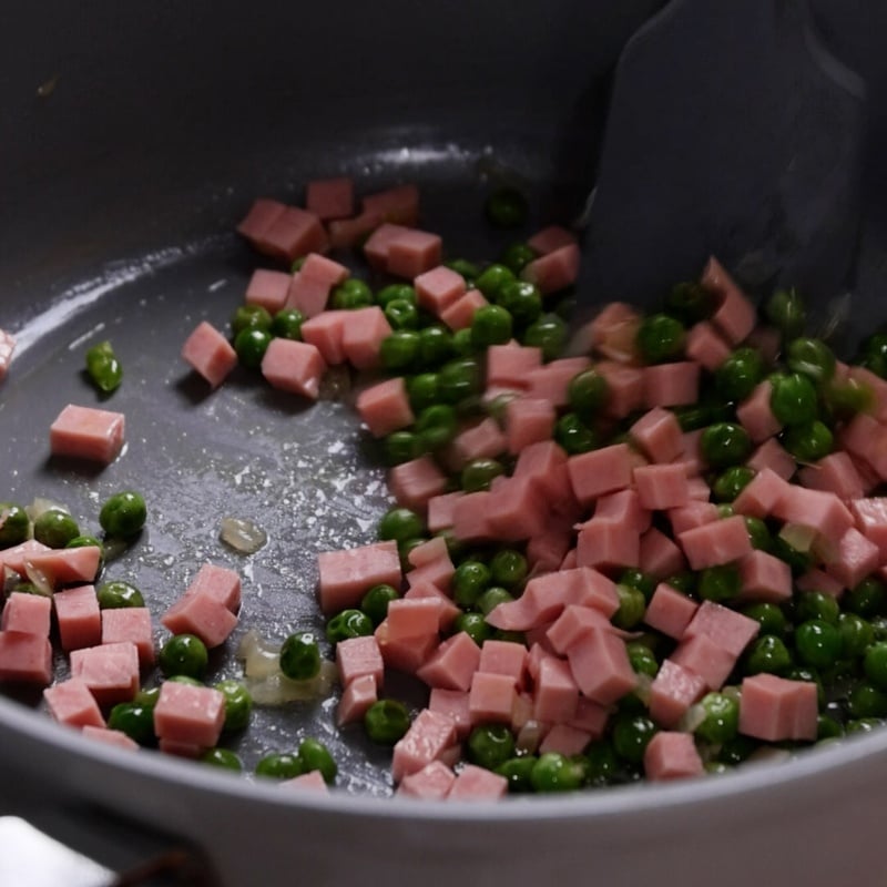 Pasta piselli e prosciutto - Step 5