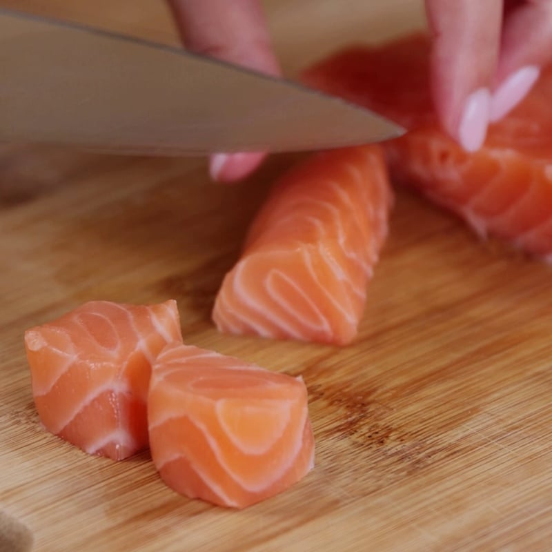 Popcorn di salmone - Step 2