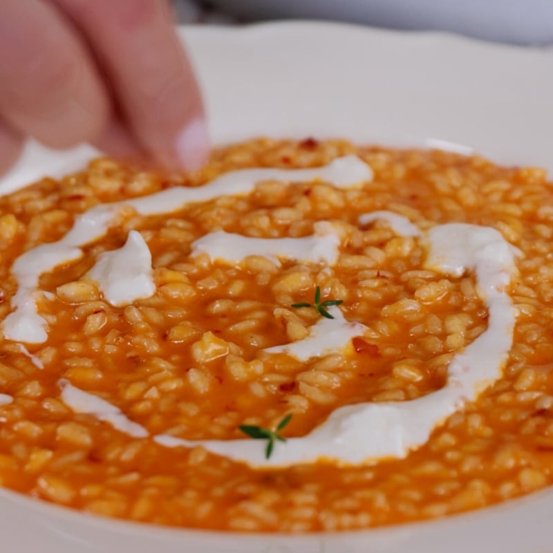 Risotto ‘nduja e stracciatella - Step 8