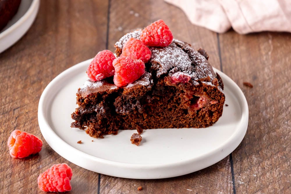 torta cioccolato e lamponi