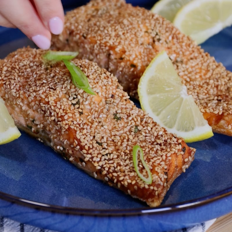 Salmone in crosta di sesamo - Step 7