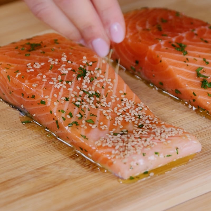 Salmone in crosta di sesamo - Step 4