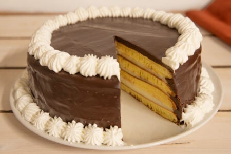 Torta di pancake al cioccolato