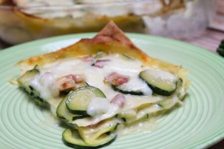 Lasagne zucchine e pancetta