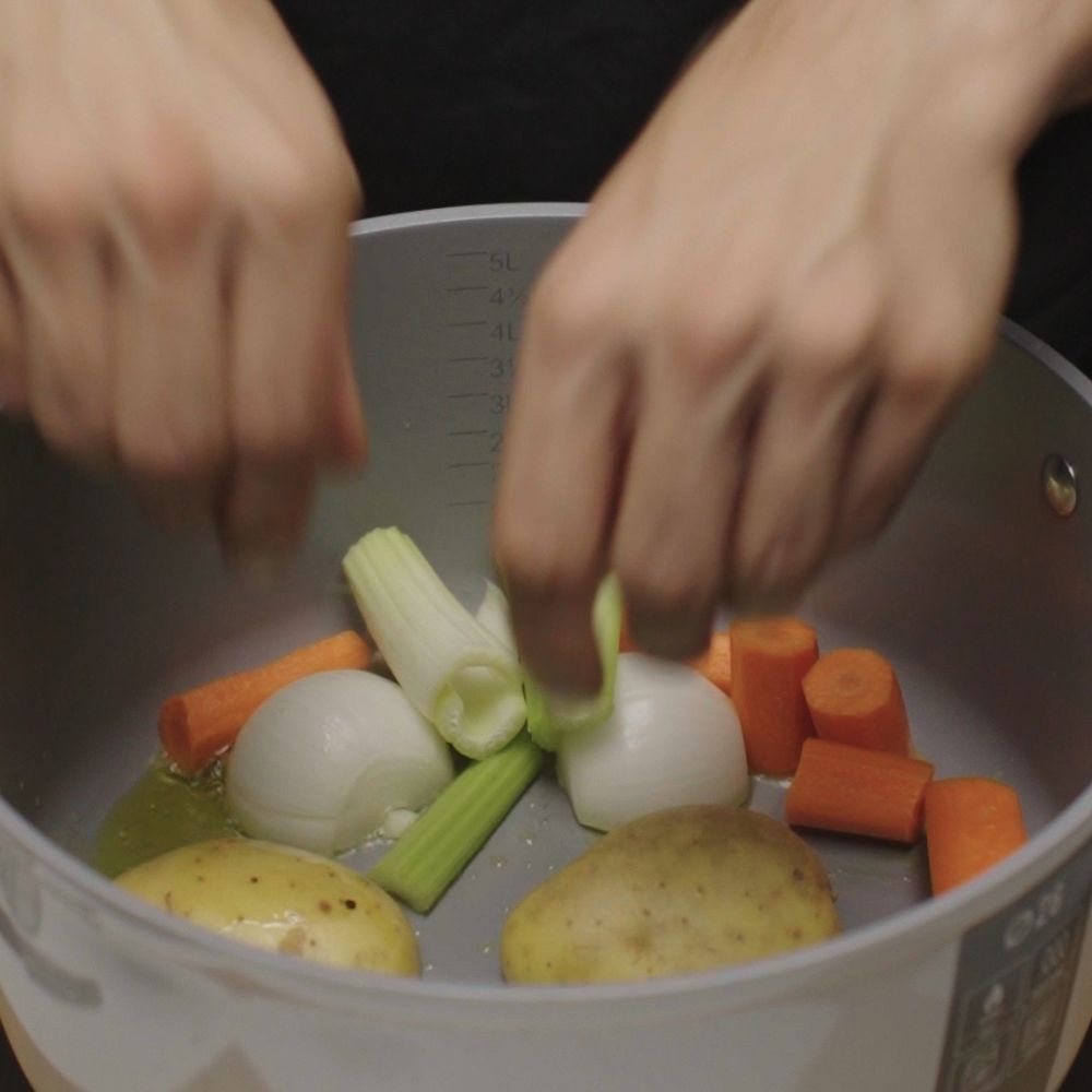 Risotto zucca e speck - Step 1