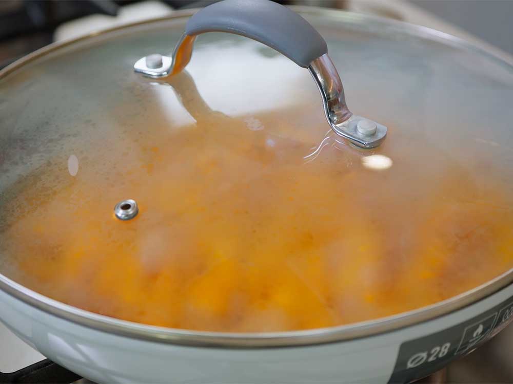 Sbriciolata di patate e zucca con pancetta affumicata - Step 5