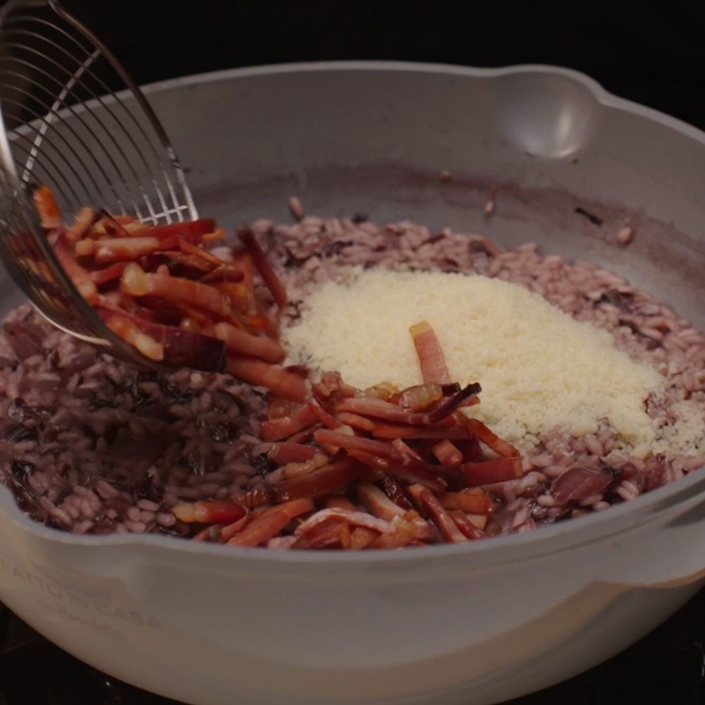 Risotto radicchio e speck - Step 13