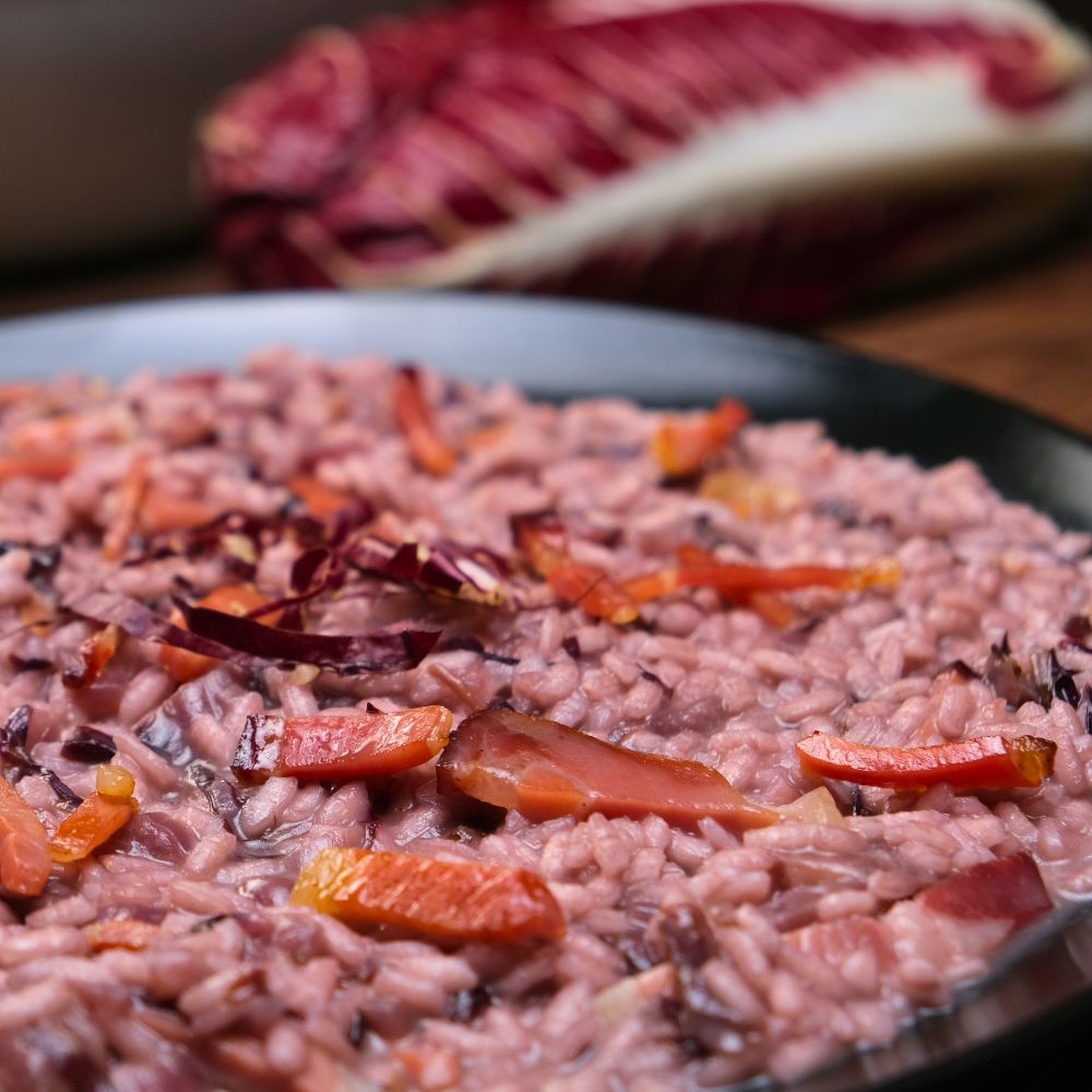 risotto radicchio e speck