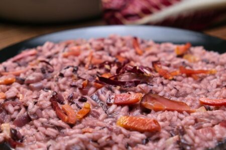 Risotto radicchio e speck